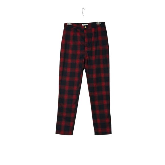 by the way black red plaid high waist pants size Medium - Picture 8 of 8